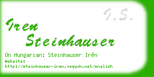 iren steinhauser business card